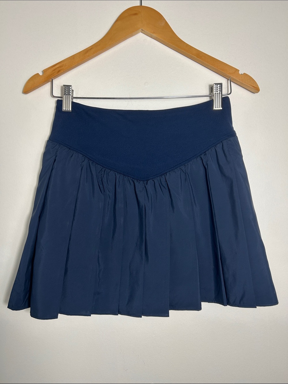 Free People Movement Navy Pleated Skort Women’s M Stretch Golf Tennis Mini